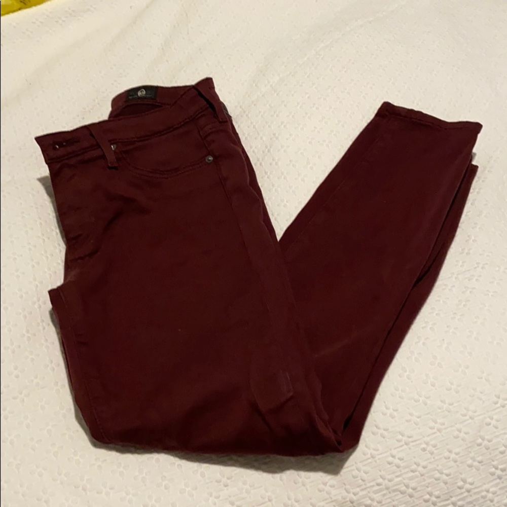 Burgundy skinny pants